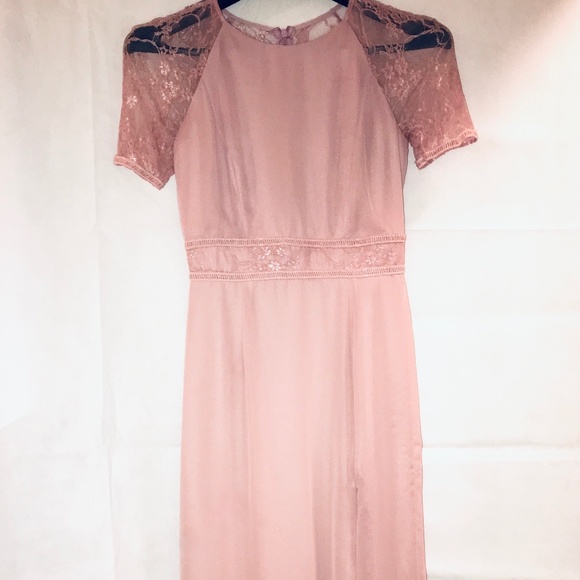 Elise Ryan Maxi Dress With Lace Sleeve And Back - Picture 3 of 9
